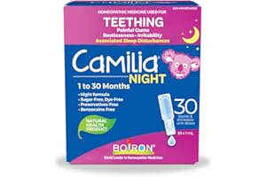 NEW Boiron Camilia Night 30 unit-doses. Homeopathic medicine used to relieve pain, restlessness, irritability due to teething