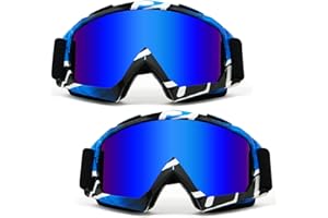 YOGRVNER Dirt Bike 2Pack Motorcycle ATV Goggles UV Motocross Off Road Riding Helmet MX Goggles for Adult Youth Kids