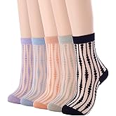 Campsis Women Sheer Ankle Sock Cute Ultrathin Transparent Mesh Socks