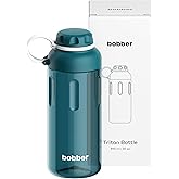 BOBBER 30 oz Tritan BPA-Free Sports Water Bottle with Infuser Stainer for Fruit & Ice — Premium Quality, Dishwasher Safe — Leak-Proof Water Bottle with Spout Lid for Gym, Pilates (Deep Teal)