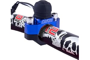 PRO CAKEN CNC Motorcycle ATV Water Proof Engine Start Stop Kill Switch Button for Electric Motorcycle Scooter Bike Modification Universal Parts with Mounting Backplate-Blue