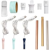 We R Memory Keepers, Foil Quill Starter Kit, Includes 3 Pens, 4 Adaptors, 3 Foil Rolls, 1 Washi Tape Roll, 1 Protective Plate, Compatible with Most Die Cutting Machines, Create Foil Transfer Projects