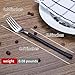 Jue High Quality Forks Set of 8 Stainless Steel Flatware Sets 18/10 Vacuum plating Black