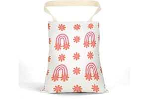 PYKFRHH Car Trash Bag, Car Garbage Bag, Car Trash Bag Hanging, Waterproof, Car Back Seat Organizer, Car Trash Can for Car Accessories, Vehicle, Travelling, Camping, Boho Flower Rainbow Butterfly Sunflower