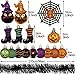 Valery Madelyn 24ct Shatterproof Halloween Ball Ornaments Naughty Halloween Pumpkin and Spider Decorations, Themed with Halloween Wreath (Not Included)