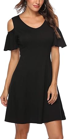 cold shoulder little black dress
