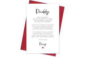 Ogeby Lovely Father’s Day Card for Dad to be, Daddy to be Poem Card from Bump, Cute Pregnancy Announcement Card Gift