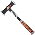 Estwing - Drake Off Road Tools Double Bit Axe - 38 oz Wood Spitting Tool with Forged Steel Construction & Shock Reduction Grip - EDBA Leather