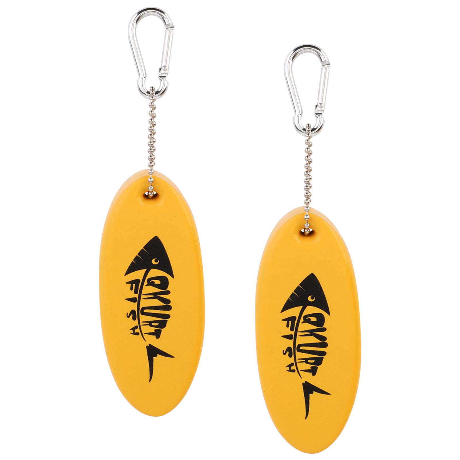 QKURT 2 Pack Floating Keychain, Glow in the Dark Foam Floating Key Chain Lightweight Key Float Water Sport Accessories for Surfing Swimming Diving Fishing Sailing Boat
