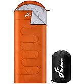 Sportneer Sleeping Bag, 3 Seasons Warm Cold Weather Sleeping Bags for Adults Kids Boys Girls with Compression Sack- Lightweight Camping Essentials Gear Accessories, Backpacking, Hiking