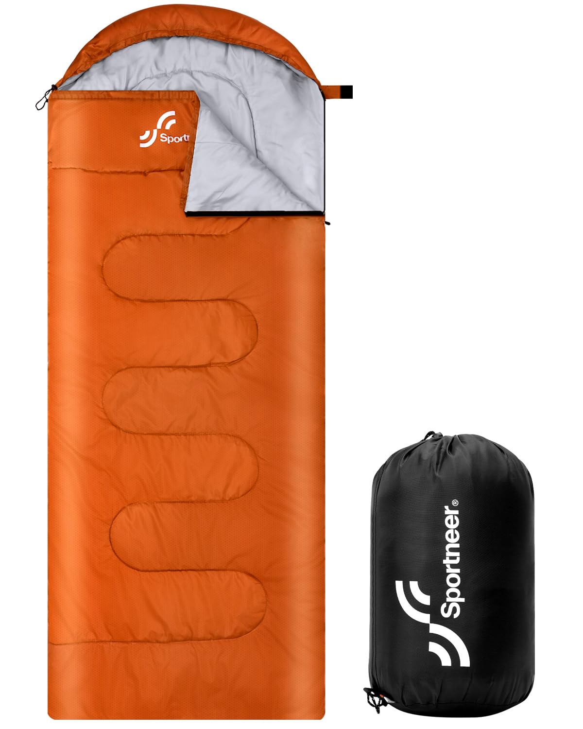 Photo 1 of Sportneer Sleeping Bag, XL Sleeping Bags for Adults Kids Boys Girls - Warm Cold Weather Sleeping Bag for 4 Seasons - Compact Camping Essentials Gear Accessories, Backpacking, Hiking