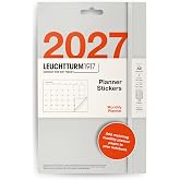 LEUCHTTURM1917 Planner Stickers 2027, for Medium (A5) Notebooks, Monthly Planner