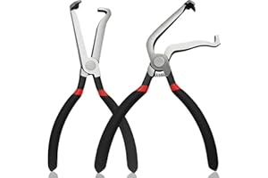 QUBAMG Electrical Disconnect Pliers,Electrical Connector Pliers for Cars,Automotive Rapid Removal Disconnect Plugs Tools for Locking Push Tab,Mass Air Flow Sensors,Hose,Fuel Injectors, Ignition Coils