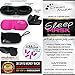 DREAM MAKER® Sleep Mask ( Ultra Soft PINK Sleeping Mask - Anti-Aging ) Eye Mask comfortable and Contoured Eyemask Silk Blindfold with Ear Plugs Travel Pouch Best Eyeshade - Men Women Kids Girls
