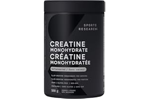 Sports Research® Creatine Monohydrate - Pure Micronized Creatine Monohydrate Powder - Improves strength, power, and performan