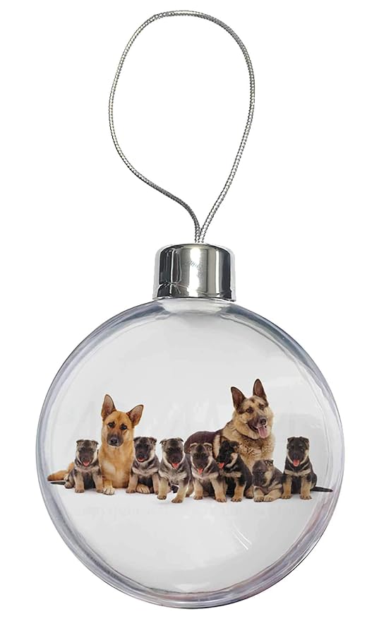Advanta Group German Shepherd Dogs Christmas Tree Bauble Decoration