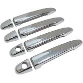 TX Racing Chrome Handle Cover for Toyota 4Runner 2003-2009 / Avalon 2005-2012 / Land Cruiser Prado FJ120 2002-2009 / Sienna 2004-2010 / Tacoma 2005-2013 with Driver Side and Passenger Side Keyhole