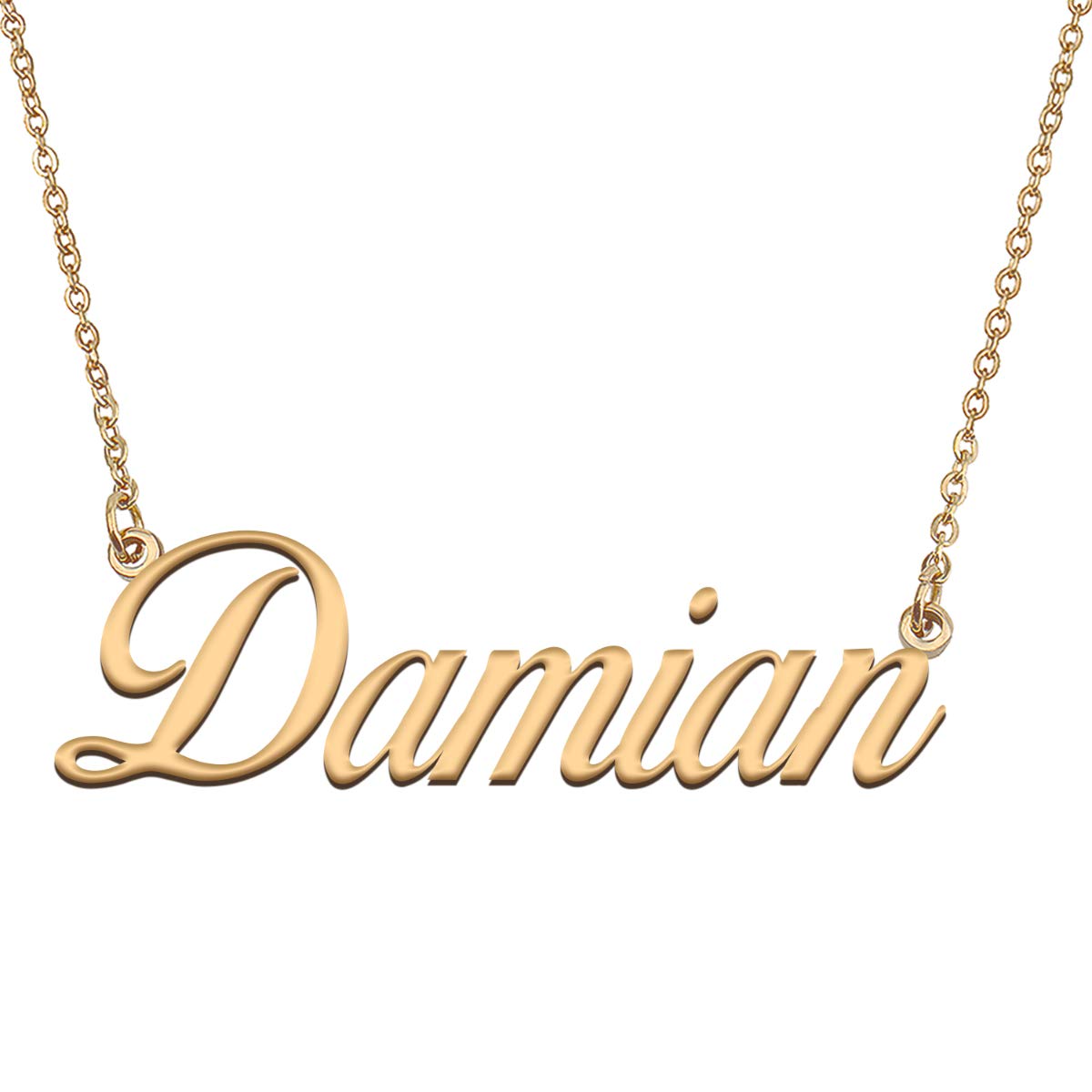 HUAN XUN Customized Custom Simple Any Name Necklace