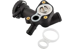 YMAUGP 11537829959 Thermostat Housing Cover w/Gasket for Mini Cooper S 2002 2003 2004 2005 2006 2007 2008 1.6L 11537596787