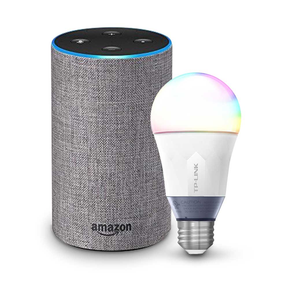 Echo (2nd Generation) Heather Grey Fabric + Echo Dot