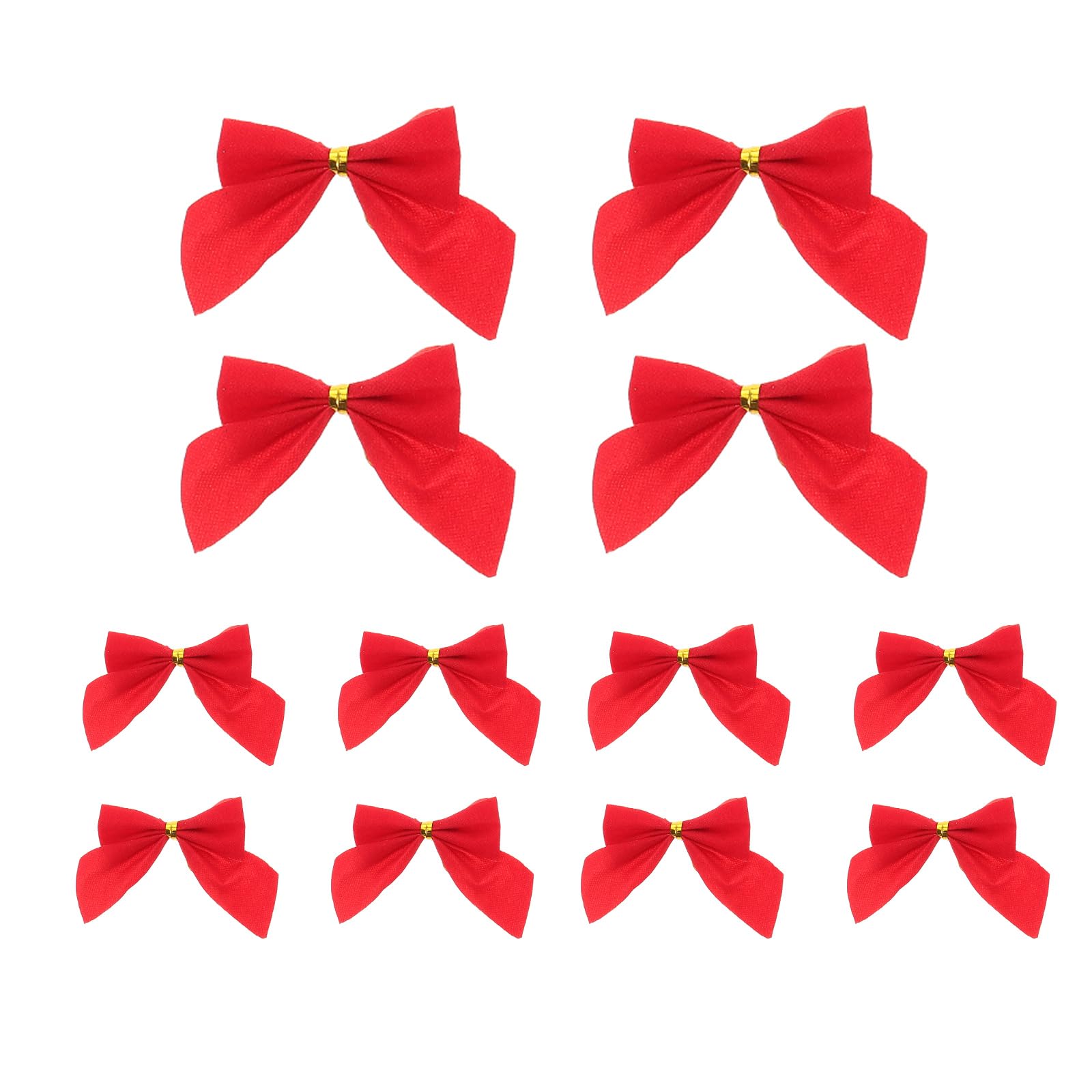 TOPBATHY 12Pcs Christmas Velvet Bows Red Bows for Christmas Tree Hanging Decorations Indoor Xmas Craft Supplies Ribbon for Wreaths Garland