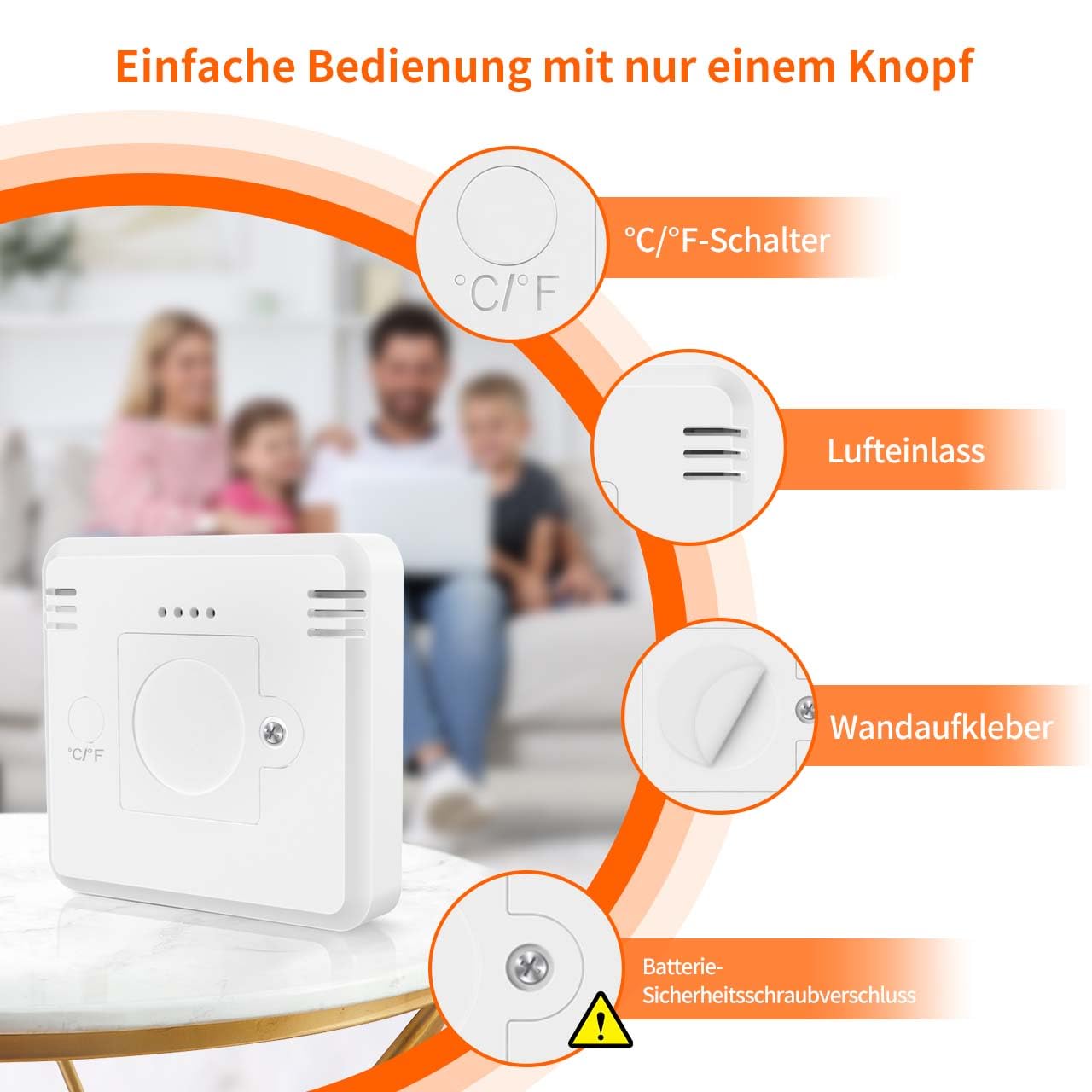 MeesMeek Indoor-Thermometer Feuchtigkeitsmesser-Hygrometer-Monitor mit großem LCD-Digitaldisplay,Komfortanzeige,℃/℉-Umschalter sowie Temperatur-und Feuchtigkeitssensor für Babyzimmer,Treibhaus(2) 3