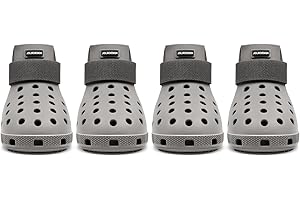 JOLIR DESIGN Dog Shoes for Hot Pavement - Dog Shoe for Small & Medium & Large Dogs, Dog Boots Paw Protectors, Easy ON & Off, Non-Slip, Waterproof, Easy-Clean Dog Booties for Beach and Snow (Gray, XL)