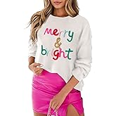 SELINK Women's Valentines Sweater Crew Neck XOXO Heart Print Casual Long Sleeve Pullover Tops Sweaters