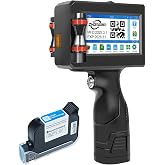 ZHONGMIN Handheld Inkjet Printer with 42ml Quick-Drying Ink Cartridge, Portable Ink Jet Coding Machine for Text/Date/Batch Number/QR Code/Barcode/Logo, Print Height from 0.08 to 0.5 Inch (ZM-C800)