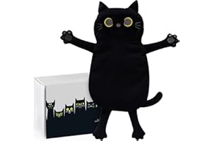 CUCKOOL Large Microwave Heating Pad with Washable Cover 21 * 12" Microwavable Heating Pads for Cramps, Back, Neck Shoulder Pain Relief, Cordless Weighted Moist Heat Pack, Black Cat