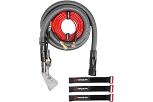 [RIPCLEAN] ORIGINAL Betterextractor Hose Kit Extractor Universal Attachment for Shop Vacuum | Use for Carpet, Rugs, CarS, Upholstery, Stairs, Mattresses | Stainless Steel Hand Tool (25Ft Waterline)