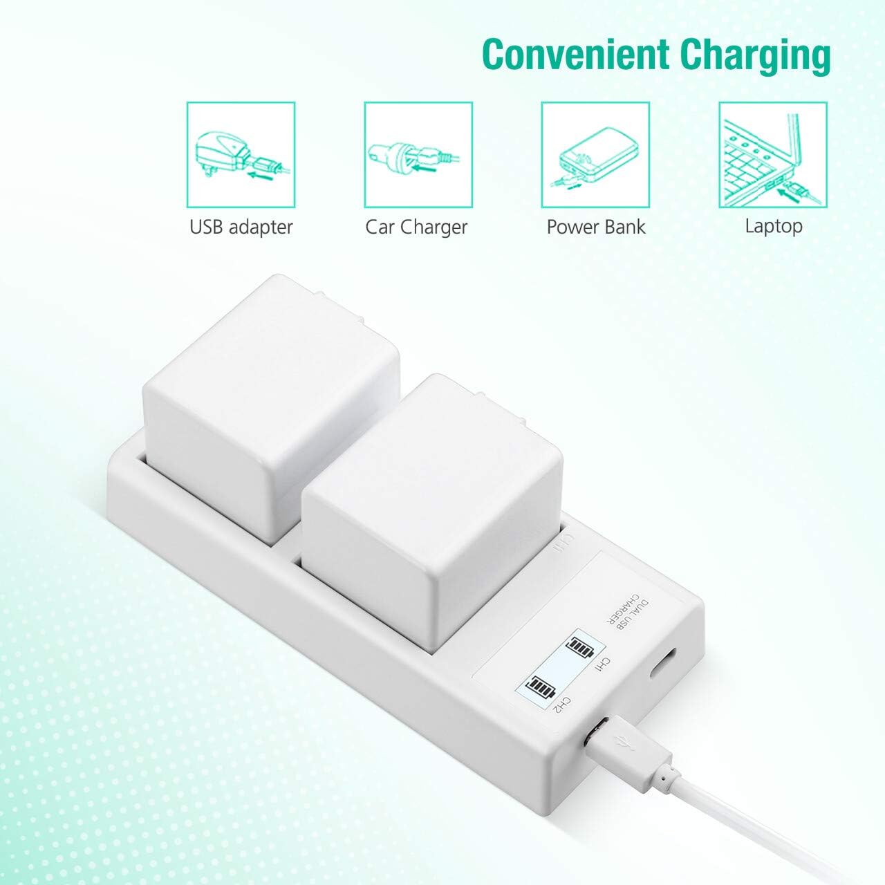 FirstPower Rechargeable Batteries - Compatible with Arlo Pro, Arlo Pro 2 & Dual Quick Charger for Arlo Pro, Arlo Pro 2, Arlo Go, Arlo Security Light Camera Batteries : Home Audio & Theater