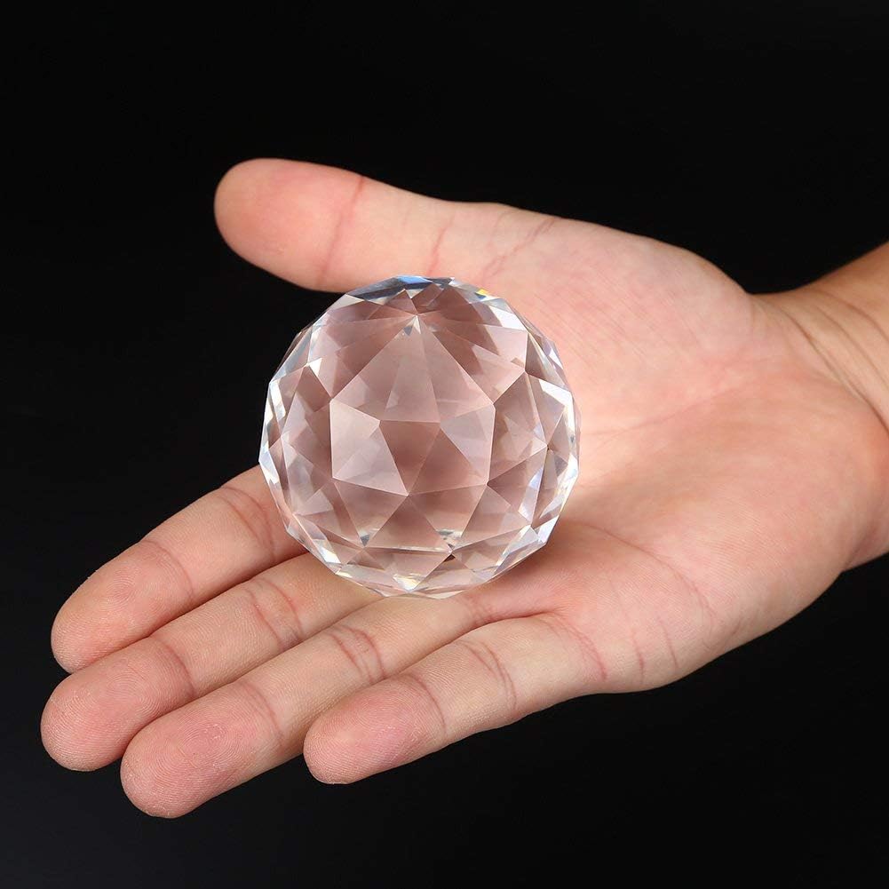 Hilitand Cut Crystal Prisms Clear Glass Prisms Ball for Home