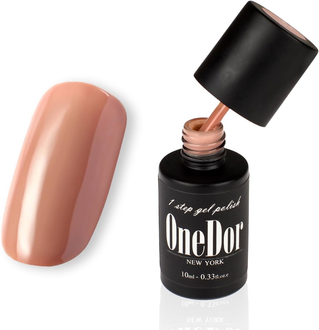 OneDor® One Step Gel Polish UV Led Cured Required Soak Off Nail Polish No Base or Top Coat Nail