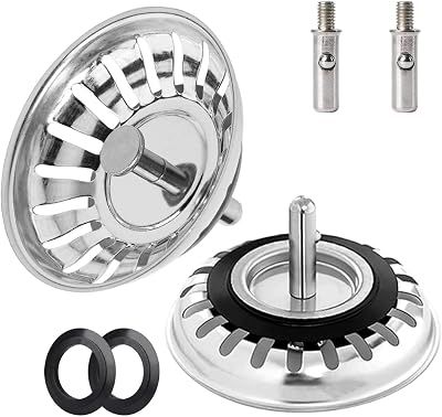 tifanso 78mm Kitchen Sink Strainer Plug Stainless Steel 2 Pack UK Sinks