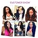 Aatifa Lace Rosa Brazilian Virgin Hair Deep Wave 3 Bundles 100% Unprocessed Natural Color Can Be Dyed and Bleached, (22/24/26 Inch)