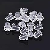 Rubber Earring Backs, Soft Clear Backs for Earrings Studs, 500Pcs Safety Earring Backings Clutch Stoppers for Fishhook Earrings