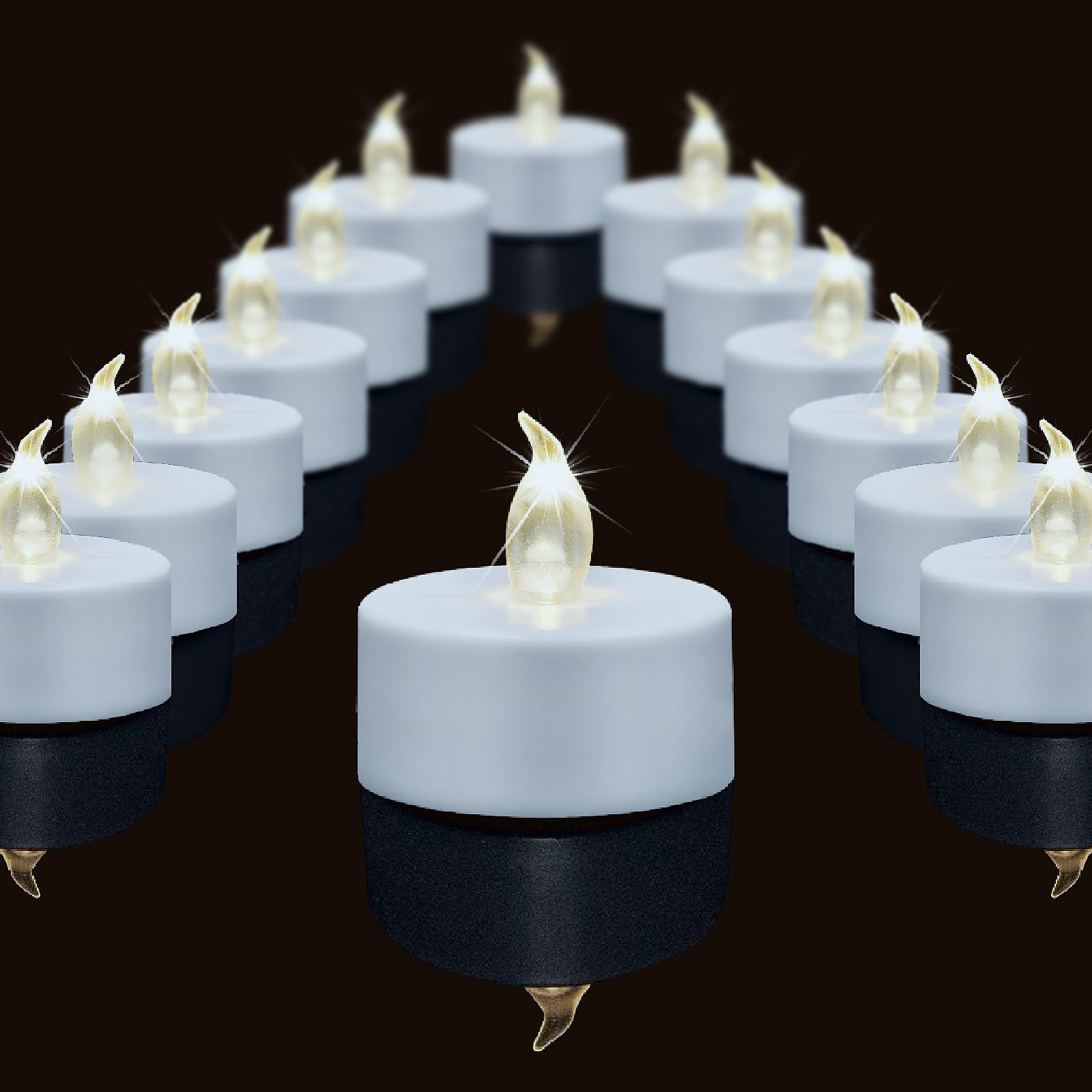 Flameless Tea Lights Candles, 150 Pack Battery Operated Led Electric Candle, Realistic Flickering Votive Fake Tealights, Long Lasting 200+Hours, for Wedding Party Home Decoration (Warm White) Image