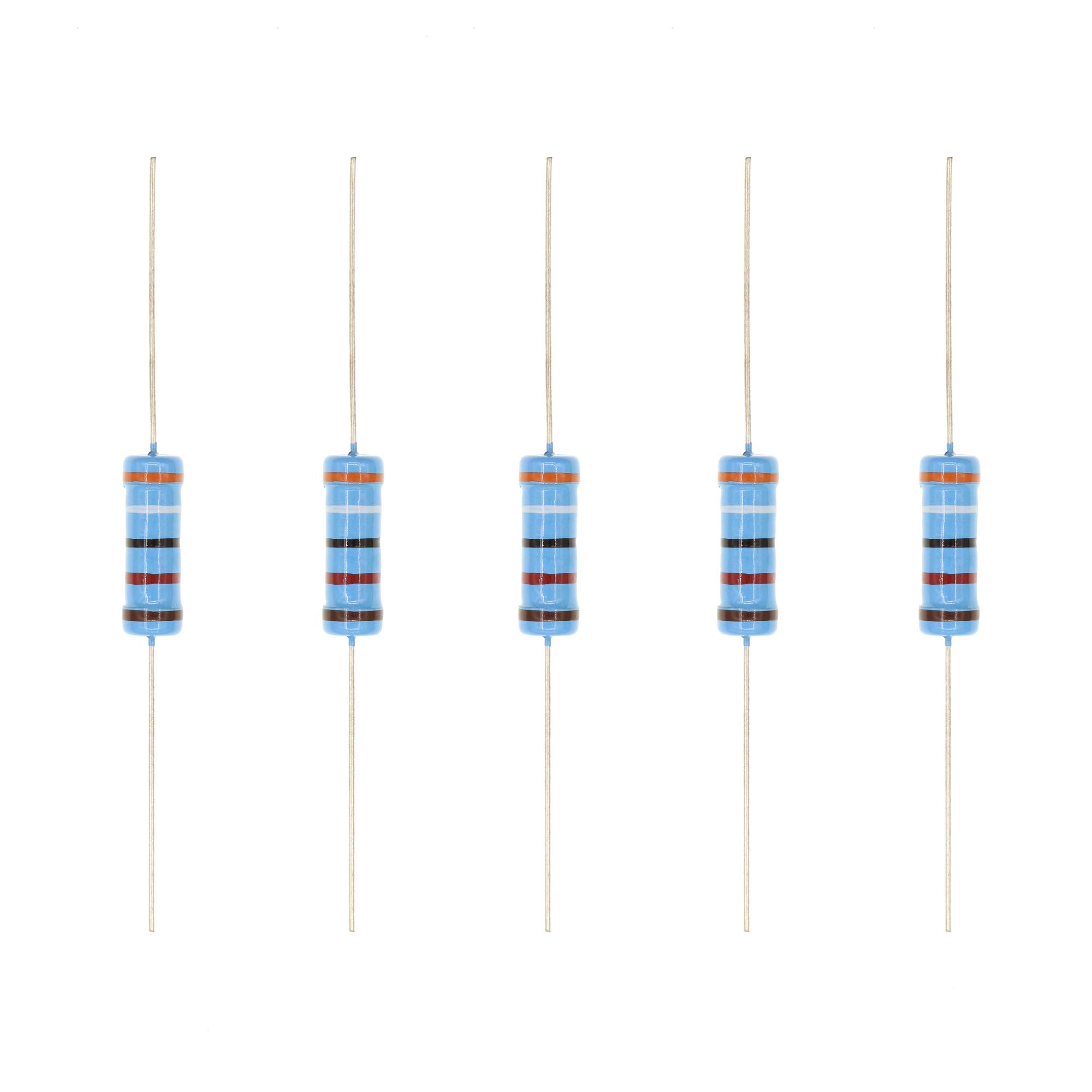 HUABAN 20PCS 3W 3 Watts 39K Ohm 1% Metal Film Resistor