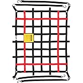 Orion Motor Tech Cargo Net for Pickup Truck Bed, 3.5'x4.2' Truck Short Bed Net for SUV ATV Oil Rig Cargo Rack, Heavy Duty Mesh Cargo Netting for Pickup with S-Hook Straps Tie Down Strap Bungee Cord