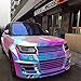 HOHO Holographic Rainbow Neo Chrome Car Vinyl Wrap Bubble Free Sticker Film 54
