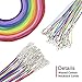 OUTUXED Necklace Cord 150pcs，Bulk Colored 1.5mm Waxed Cotton Necklace Chain with Lobster Claw Clasp for Pendants Bracelet Necklace and Jewelry Making (15 Colors)