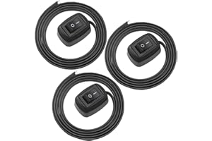 MKBKLLJY 3Pcs Paste Type Switch Car Rocker Switch ON/Off Surface Mount DC 12V Push Button Switch led Light Strip Switch 24V 110V 230V 3A 5A 10A High Current with 23.6inch Cable for Various Lamps