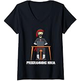 Womens Funny Computer Programmer Art For Men Women Software Coding V-Neck T-Shirt