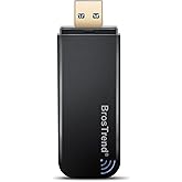 BrosTrend 1200Mbps USB WiFi Adapter for Windows 11/10/8/7/XP of PC Desktop Laptop, Dual Band 5GHz 867Mbps, 2.4GHz 300Mbps, US