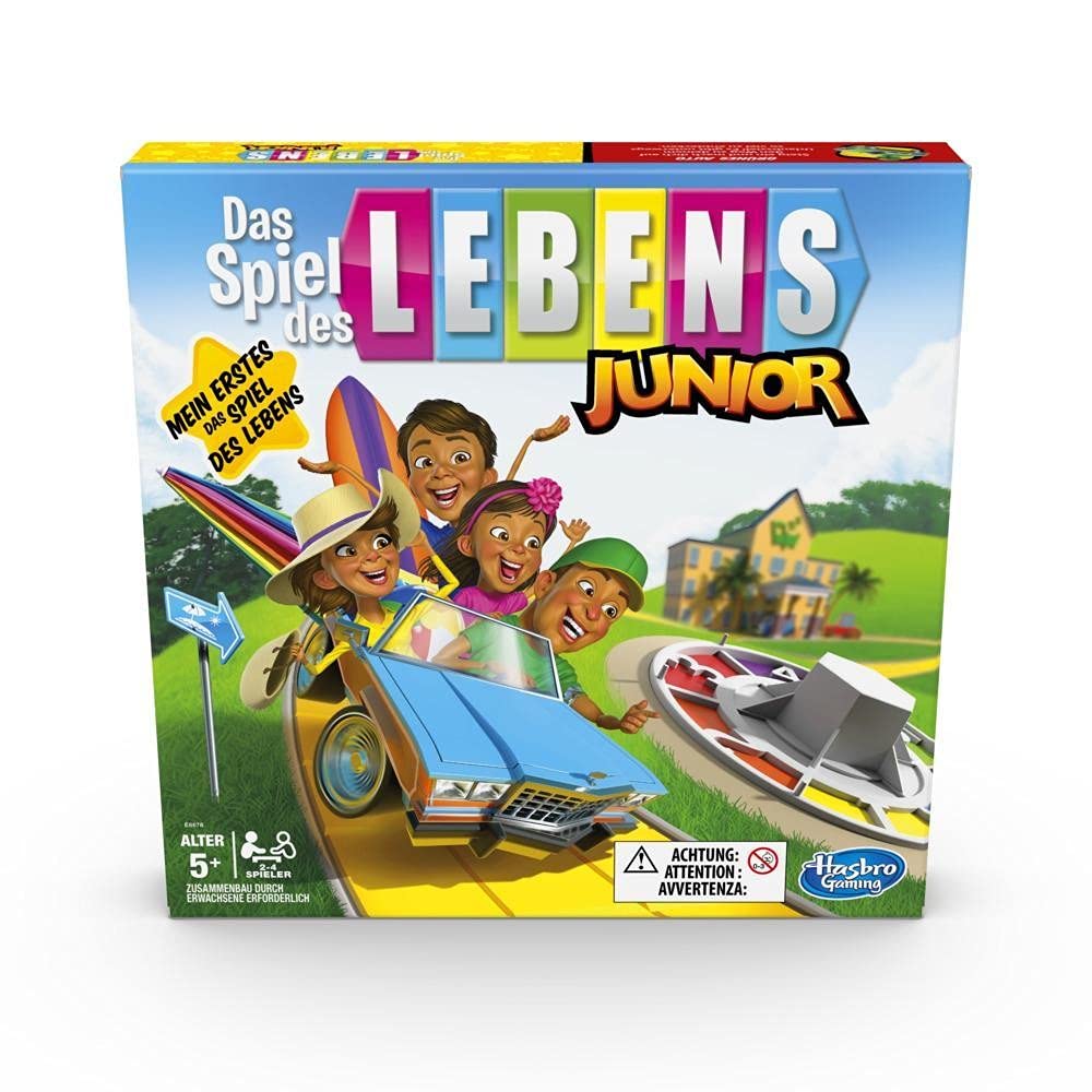 The Game of Life Junior Board Game for Children from 5 Years, Game for 2-4 Players