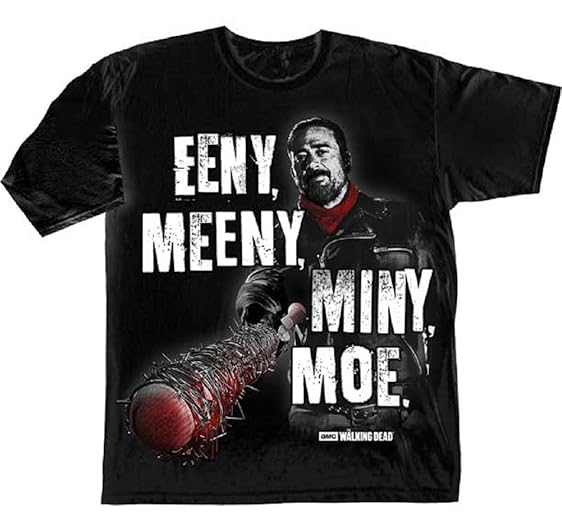 Amazon.com: The Walking Dead Negan Eeny Meeny Miny Moe T-Shirt ...