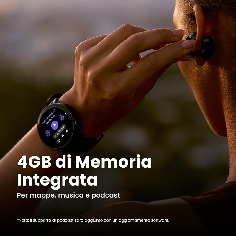 Active Max 48mm Smartwatch 1,5'' AMOLED, 25 Giorni Autonomia, Mappe Offline, NFC, GPS, 4GB di Memoria, 170+ Sportive, 5 ATM, Monitoraggio Fitness, Sonno & Battito per Android/iPhone