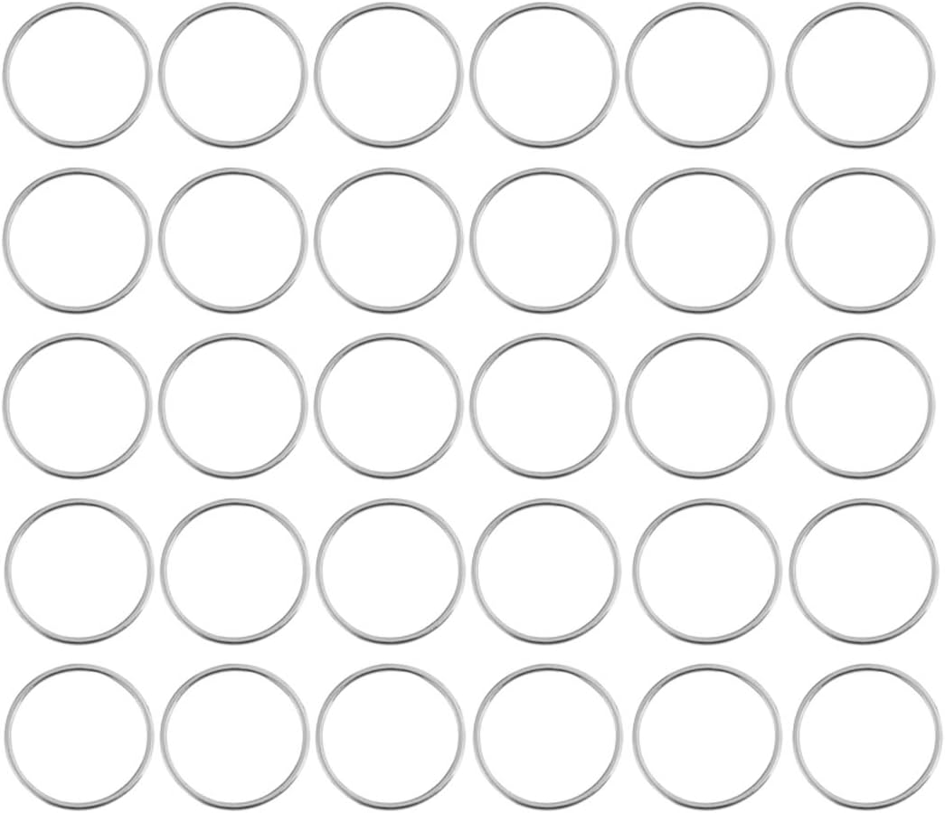 DROLE 60Pcs Round Earring Circle Charms Open Bezel Pendant Frame for Jewelry Making DIY Stainless Steel Earring Findings