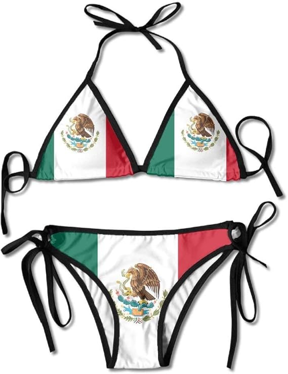 Bikini Flag of Mexico Women Fashion Pool 2 Piece Adjustable Bikini Set